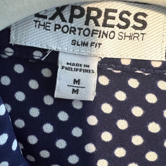 Express Blue Polka dot blouse - Picture 5 of 6